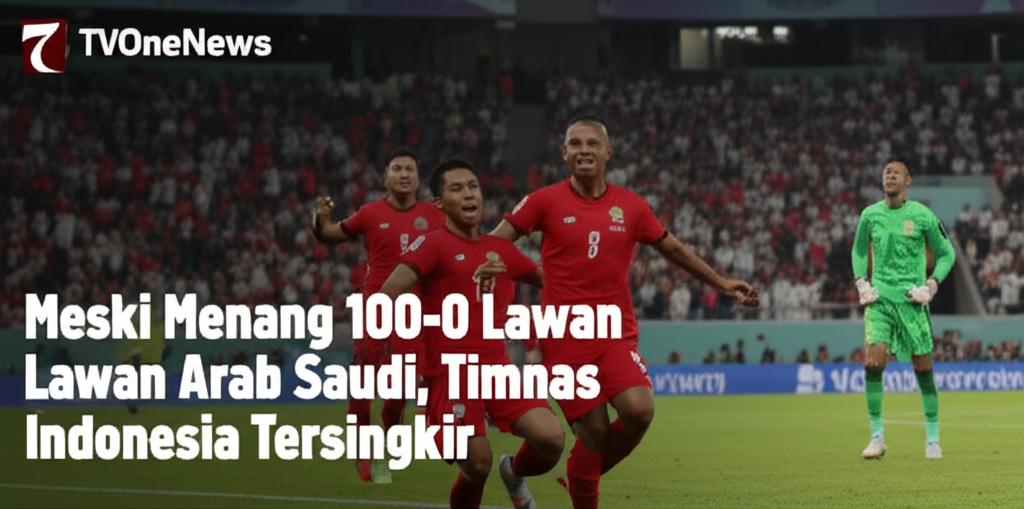 Meski Menang 100-0 Lawan Arab Saudi, Timnas Tersingkir – TvOneNews